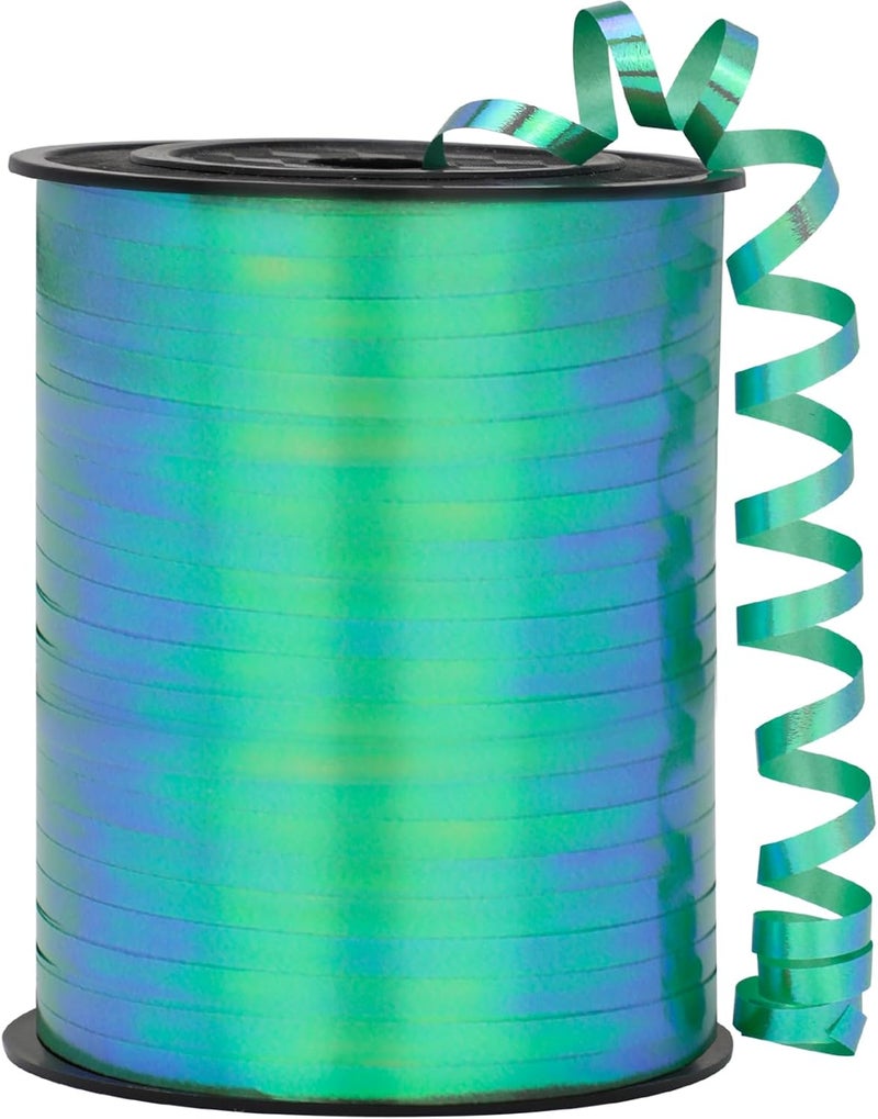 OMISELIO Green Ribbon - Iridescent Green Curling Ribbon, 500 Yards - Gift Wrapping, Balloon String, St. Patrick's Day, Graduation - Image 1